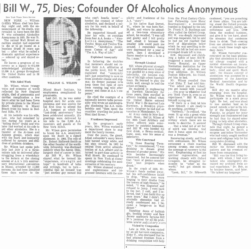 Bill Wilson Obituary
